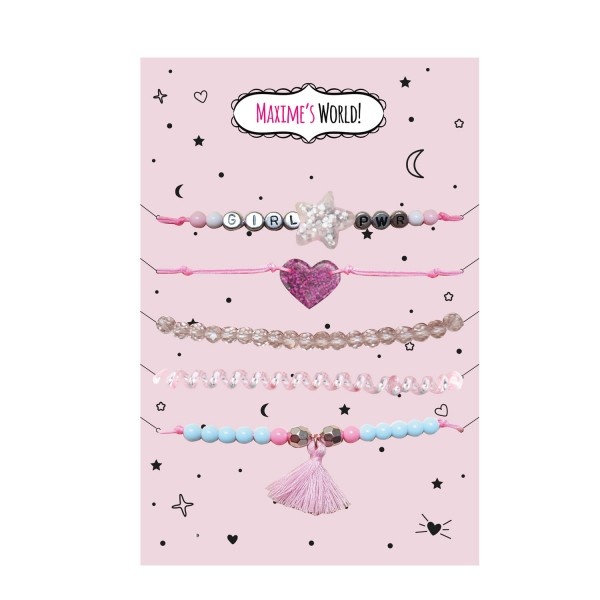 Maxime's World Armbandjes Set 5 Stuks Ster of Hart