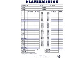 Klaverjasblok 14.8x21cm 50 Vel