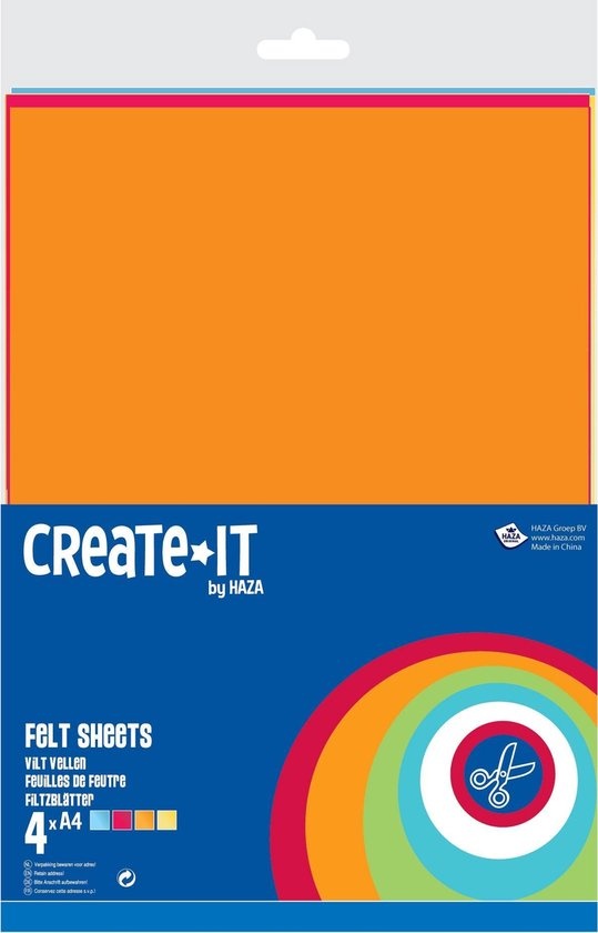 Haza Original Knutselvilt Create It 210 X 297 Mm 4 Vel