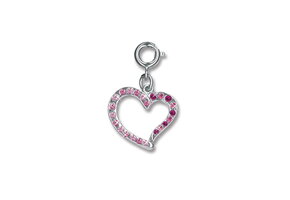 Charm it! Hartje roze bedel hanger