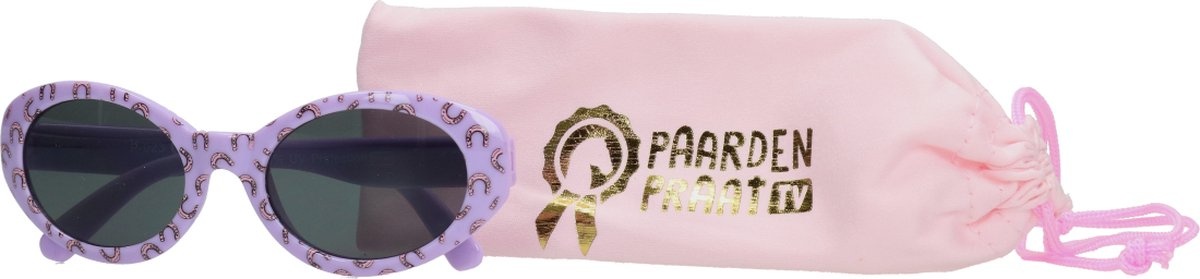 Paardenpraat TV Zonnebril Hoefijzers Cat3 Paars