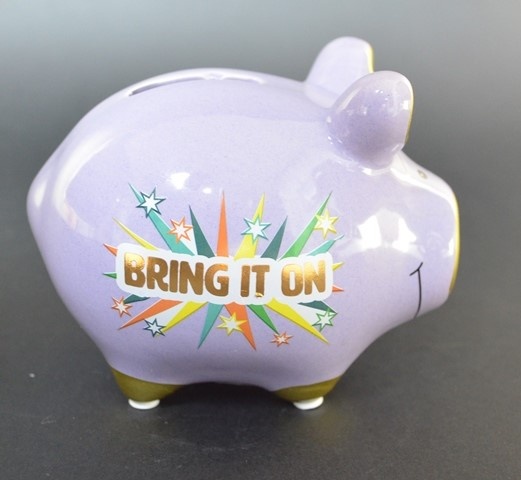 Spaarvarken Bring it on - Lila