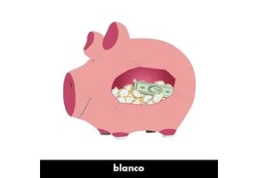 Spaarvarken Blanco - Roze