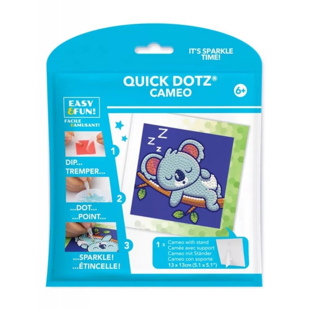 Diamond Dotz Quick DOTZ Sleepy Koala Unicorn Diamond Art Painting Kit 13x13cm