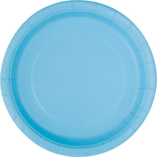 Haza Original Feestborden Blauw 18 Cm 20 Stuks