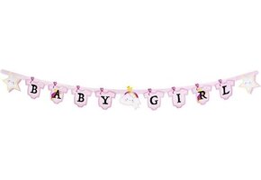 Boland Letterslinger "baby Girl" Meisjes 170 Cm Karton Roze