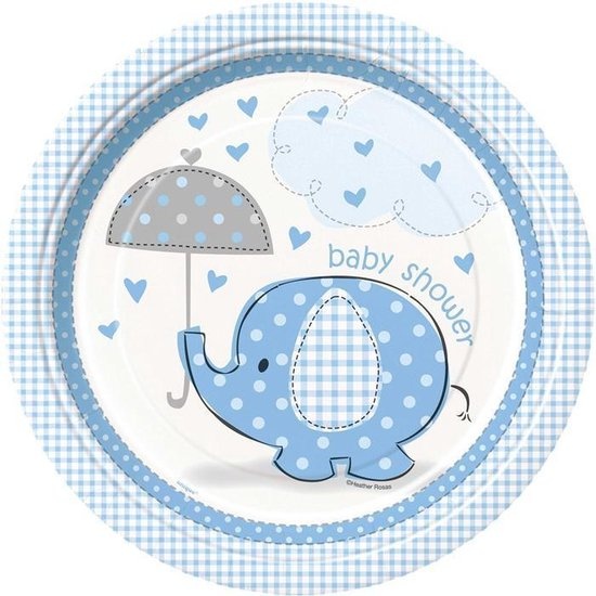 Baby Shower Boy - Borden (8 stuks)