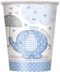 8 Olifanten Baby Party Paper Cup Azure 266ml