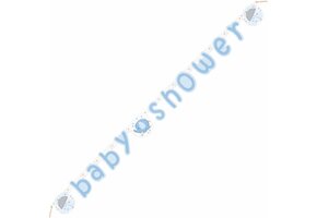 Haza Original Baby Shower Banner Olifant Blauw 160 Cm