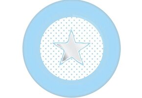 Blauwe Bordjes met Ster 8 stuks