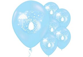 "Olifant" ballonnen voor Baby Shower 8 stuks - Blauw
