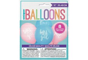 Jep-Party 'Boy Or Girl' 30 cm 8 Stuks Ballonnen U76095
