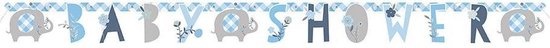 Geboorte Letterslinger Baby Shower Blauw 1,65m