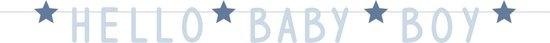 Jep-Party 'Hello Baby Boy' Blauw 100 cm Letter Slinger 437506
