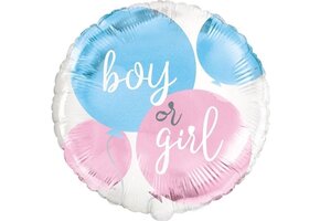 Helium Ballon Boy Or Girl 45cm leeg