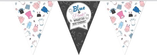 Haza Original Vlaggenlijn Gender Reveal Blauw/roze 10 M