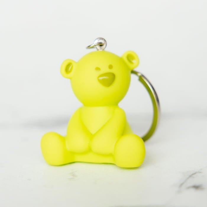 Sleutelhanger Beertje Stippel Lemon 4 x 4,5 cm