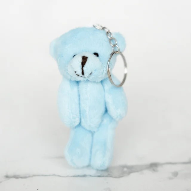 Sleutelhanger Knuffelbeertje 9cm Blauw
