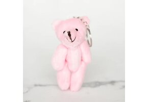 Sleutelhanger Knuffelbeertje 9cm Roze