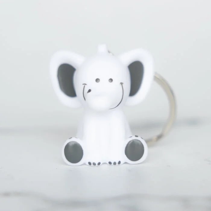 Sleutelhanger Bobar de olifant Wit