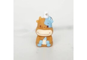 Mini Sleutelhanger/ Smartphone hanger Koe Blauw