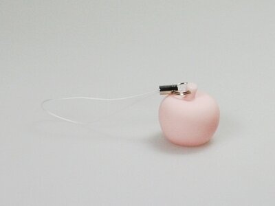 Mini sleutelhanger appel - roze