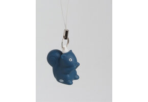 Mini sleutelhanger/ telefoonhanger Eekhoorn donker blauw