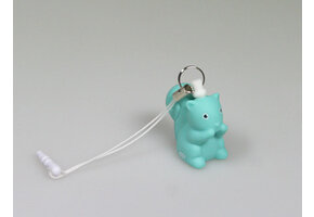 Mini sleutelhanger/ telefoonhanger Eekhoorn fel blauw