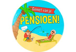 Bierviltjes - Pensioen cartoon - 6 stuks