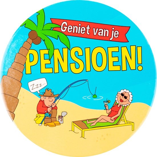 Bierviltjes - Pensioen cartoon - 6 stuks