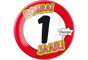 Paperdreams - XL Button - 1 jaar - Doorsnee 10 cm