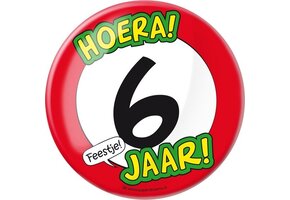 Paperdreams - XL Button - 6 jaar - Doorsnee 10 cm