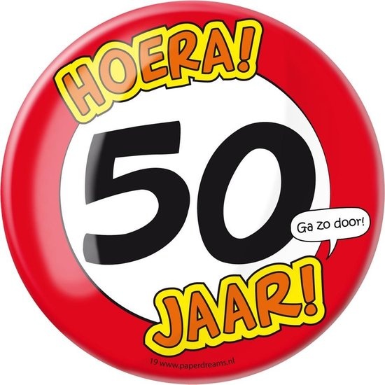 Paperdreams - Button XL - 50 Jaar