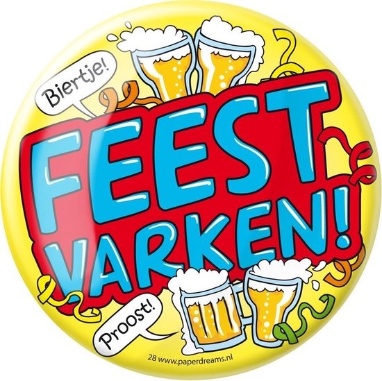 Paperdreams - Button XL - Feestvarken