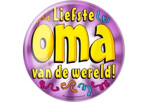 Paperdreams - XL Button - Liefste Oma - Doorsnee 10 cm
