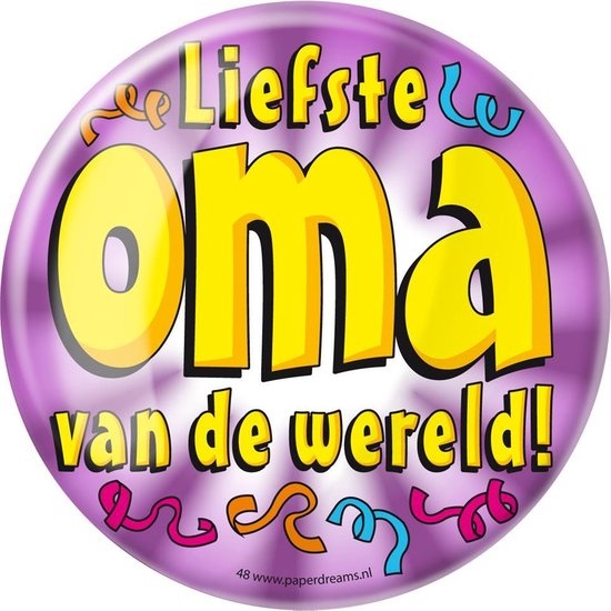 Paperdreams - XL Button - Liefste Oma - Doorsnee 10 cm