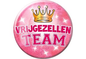 XL roze vrijgezellen team button feest artikelen