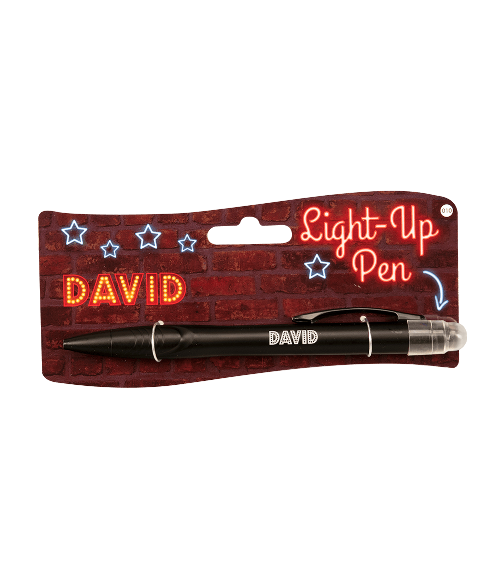 Balpen Light-Up David zwart