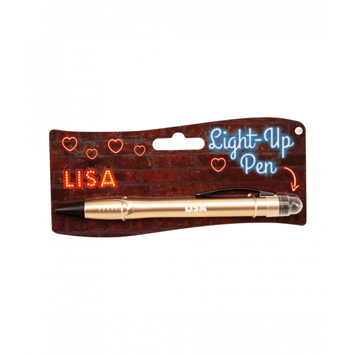 Balpen Light-Up pen Lisa goud