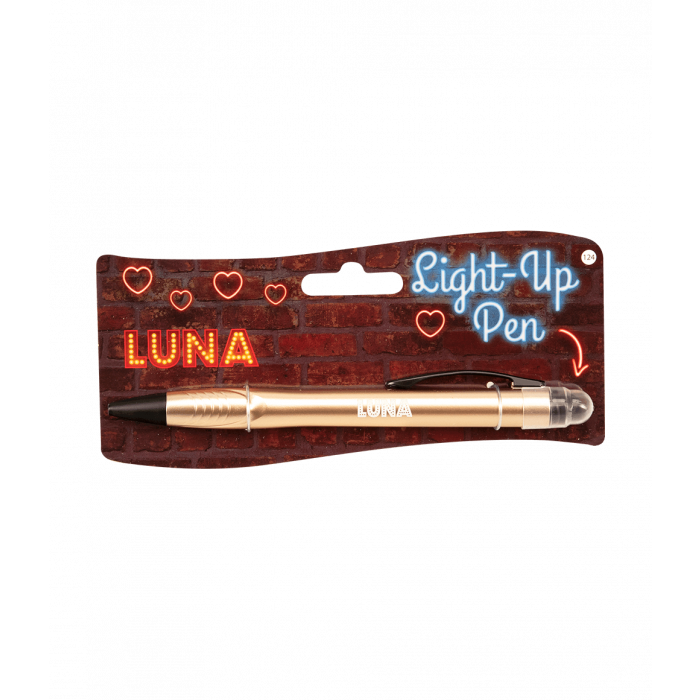 Balpen Light-Up pen Luna goud