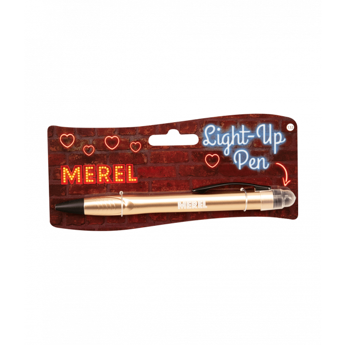 Balpen Light-Up pen Merel goud