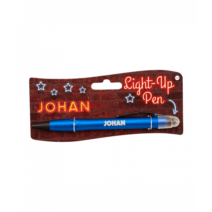 Balpen Light-Up pen Johan blauw