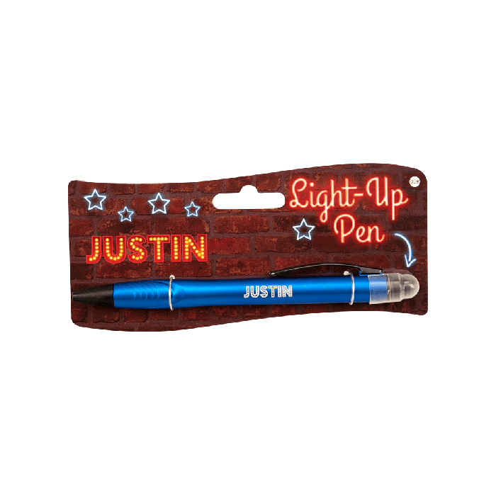 Balpen Light-Up pen Justin blauw