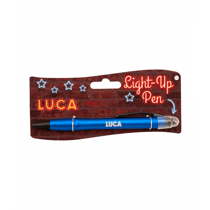 Balpen Light-Up pen Luca blauw