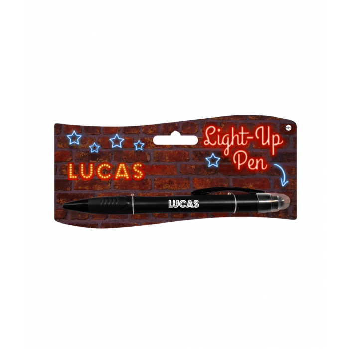 Balpen Light-Up pen Lucas zwart