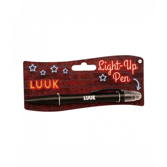 Balpen Light-Up pen Luuk zwart