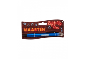 Balpen Light-Up pen Maarten blauw
