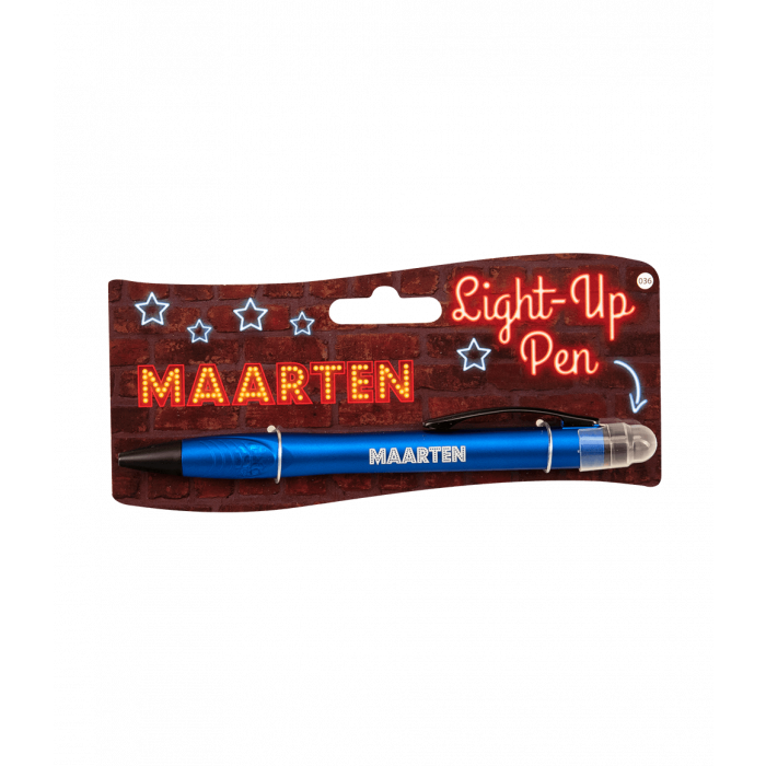 Balpen Light-Up pen Maarten blauw