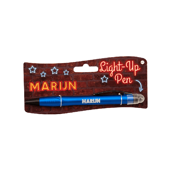 Balpen Light-Up pen Marijn blauw