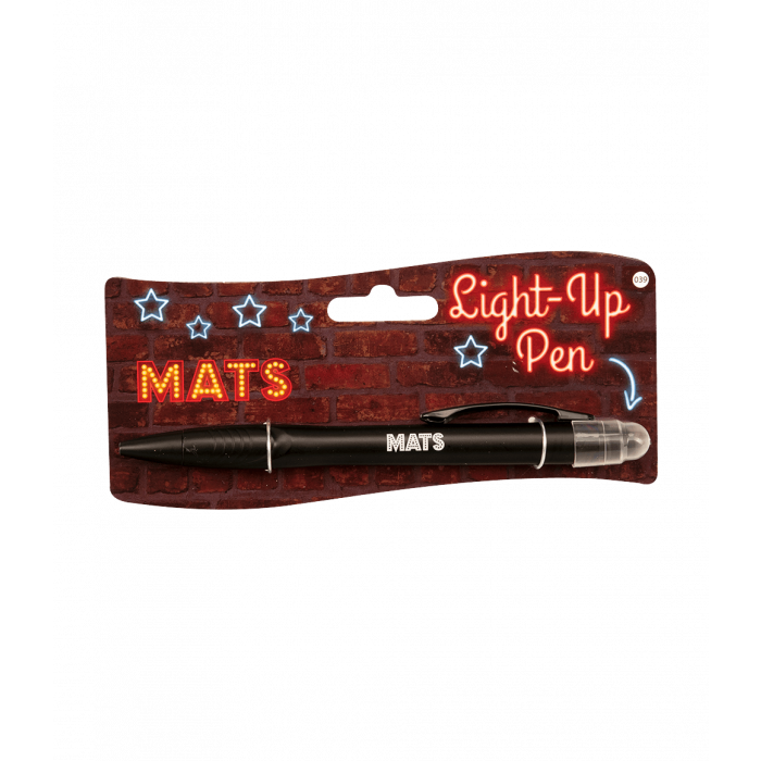 Balpen Light-Up pen Mats zwart